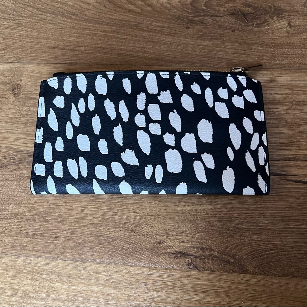 A New Day Black and White Speckled Wallet